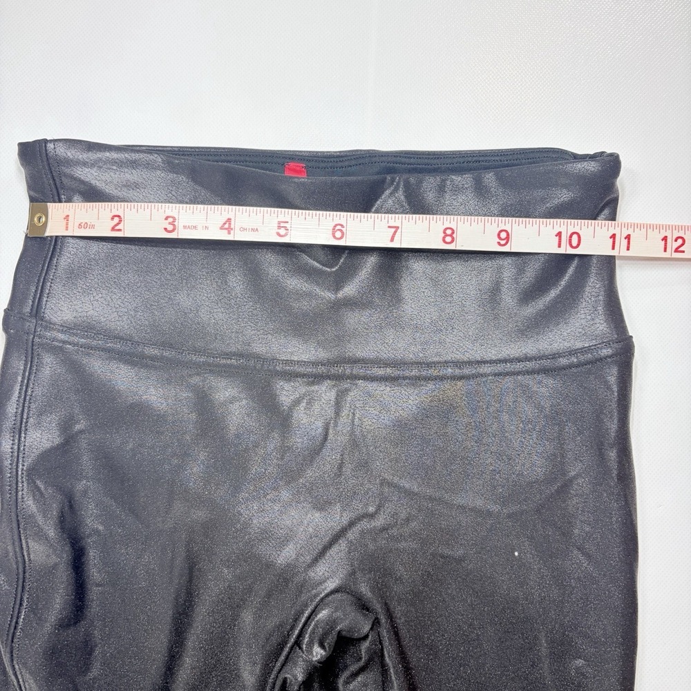 SPANX Faux Leather Leggings Black High Rise XS Stretch Skinny Pants - Picture 5 of 6
